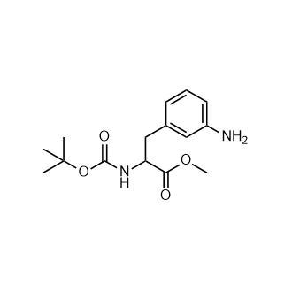 3-(3-氨基苯基)-2-((叔丁氧基羰基)氨基)丙酸甲酯结构式
