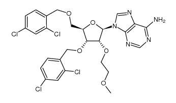3',5'-Bis-O-(2,4-dichlorobenzyl)-2'-O-(2-methoxyethyl)adenosin结构式