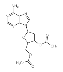 Adenosine, 2'-deoxy-,3',5'-diacetate结构式