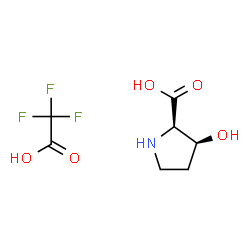 cis-3-hydroxypyrrolidine-2-carboxylic acid; trifluoroacetic acid Structure