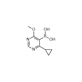 (4-环丙基-6-甲氧基嘧啶-5-基)硼酸结构式