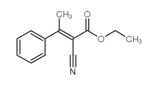 2-氰基-3-苯基-2-丁烯酸乙酯(顺反异构体混合物)结构式