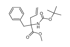 methyl 2-benzyl-2-[(tert-butoxycarbonyl)amino]pent-4-enoate结构式