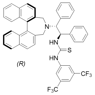 N-[3,5-双(三氟甲基)苯基]-N'-[(1R,2R)-2-[(11bR)-3,5-二氢-4H-二萘[2,1-c:1',2'-e]氮杂-4-基]-1,2-二苯基乙基]硫脲结构式