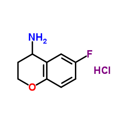 6-氟-苯并二氢吡喃-4-胺盐酸盐结构式