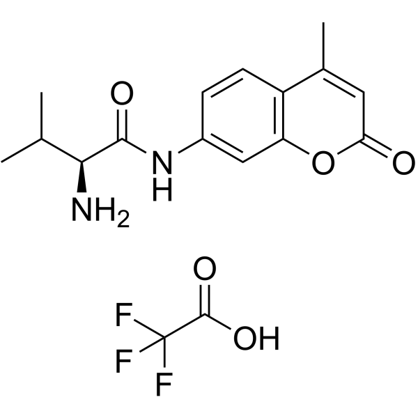 缬氨酰-AMC.三氟乙酸结构式