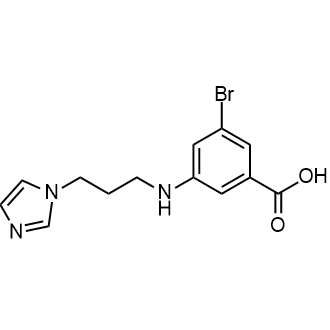 3-((3-(1H-咪唑-1-基)丙基)氨基)-5-溴苯甲酸结构式
