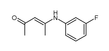 4-(3-fluoro-anilino)-pent-3-en-2-one结构式