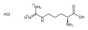 L-[guanido-15N2]-arginine hydrochloride Structure