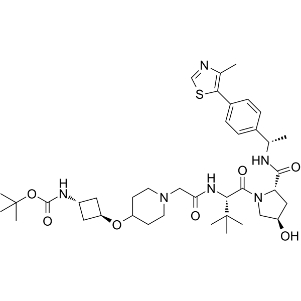 (S,R,S)-AHPC-Boc-trans-3-aminocyclobutanol-Pip-CH2COOH Structure