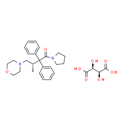 DEXTROMORAMIDE D-TARTRATE Structure