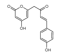 4-hydroxy-6-(4-(4-hydroxyphenyl)-2-oxobut-3-en-1-yl)-2H-pyran-2-one结构式