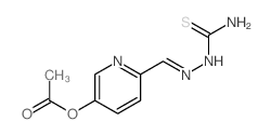 Hydrazinecarbothioamide,2-[[5-(acetyloxy)-2-pyridinyl]methylene]-结构式