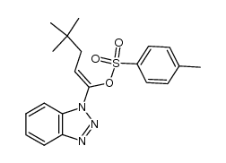 1-(1H-1,2,3-benzotriazol-1-yl)-4,4-dimethyl-1-penten-1-yl 4-methylbenzenesulfonate Structure