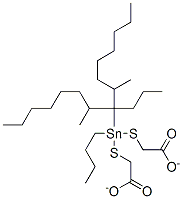 2,2'-[(二丁基甲锡亚基)二硫代]二乙酸二(2-辛基)酯结构式