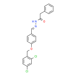 N'-((4-[(2,4-DICHLOROBENZYL)OXY]PHENYL)METHYLENE)-2-PHENYLACETOHYDRAZIDE Structure