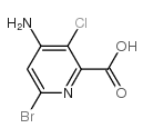 4-Amino-6-bromo-3-chloropyridine-2-carboxylic acid structure