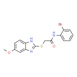 N-(2-Bromophenyl)-2-[(5-methoxy-1H-benzimidazol-2-yl)sulfanyl]acetamide结构式