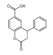 6-CARBOXYL-4-PHENYL-3,4-DIHYDROCOUMARIN结构式