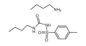 N-(butylcarbamoyl)-4-methylbenzenesulfonamide compound with butan-1-amine (1:1)结构式