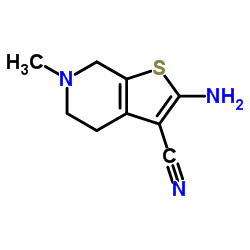 Thieno[2,3-c]pyridine-3-carbonitrile,2-amino-4,5,6,7-tetrahydro-6-methyl- Structure