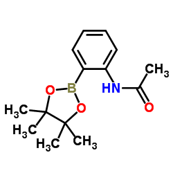 N-(2-(4,4,5,5-四甲基-1,3,2-二氧硼杂环戊烷-2-基)苯基)乙酰胺结构式