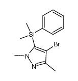 4-bromo-1,3-dimethyl-5-dimethylphenylsilylpyrazole结构式