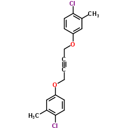 1,1'-[2-Butyne-1,4-diylbis(oxy)]bis(4-chloro-3-methylbenzene)结构式