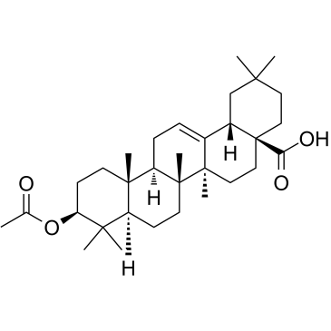 齐墩果酸3-乙酸酯结构式
