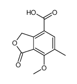 7-methoxy-6-methyl-1-oxo-3H-2-benzofuran-4-carboxylic acid Structure