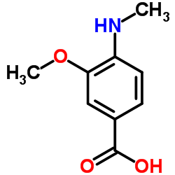 3-Methoxy-4-(MethylaMino)benzoic acid结构式