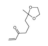 6-(2-methyl-1,3-dioxolan-2-yl)hex-1-en-3-one结构式