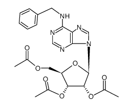 tri-O-acetyl-N6-benzyl-adenosine Structure