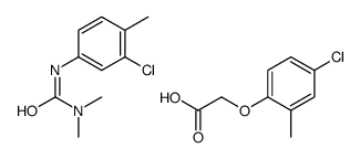 2-(4-chloro-2-methylphenoxy)acetic acid,3-(3-chloro-4-methylphenyl)-1,1-dimethylurea Structure