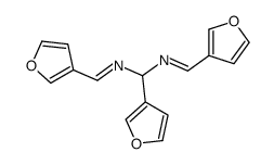 1-(furan-3-yl)-N-[furan-3-yl-(furan-3-ylmethylideneamino)methyl]methanimine结构式