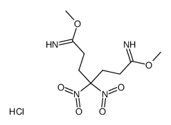 4,4-dinitro-heptanediimidic acid dimethyl ester, dihydrochloride Structure