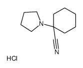 1-pyrrolidin-1-ylcyclohexane-1-carbonitrile,hydrochloride Structure