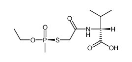 (R)-2-[2-((S)-Ethoxy-methyl-phosphinoylsulfanyl)-acetylamino]-3-methyl-butyric acid结构式