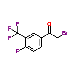 4-Fluoro-3-(trifluoromethyl)phenacyl bromide structure