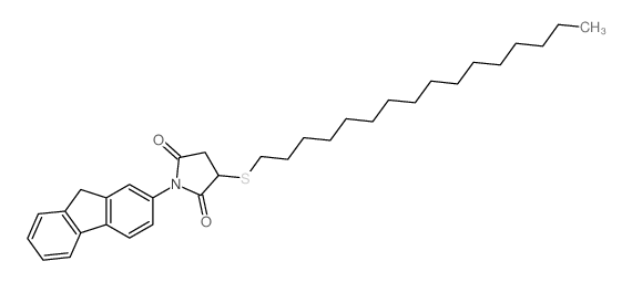 1-(9H-fluoren-2-yl)-3-hexadecylsulfanyl-pyrrolidine-2,5-dione Structure