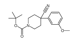 tert-butyl 4-cyano-4-(3-methoxyphenyl)piperidine-1-carboxylate Structure