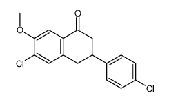 6-chloro-3-(4-chlorophenyl)-7-methoxy-3,4-dihydronaphthalen-1(2H)-one Structure