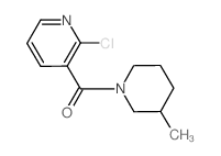 (2-氯-3-吡啶)(3-甲基-1-哌啶基)-甲酮结构式