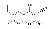 6-ethyl-4-hydroxy-7-methyl-2-oxochromene-3-carbonitrile Structure