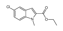 5-氯-1-甲基-1H-吲哚-2-羧酸乙酯结构式