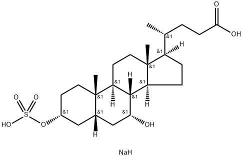 (3α,5β,7α)-7-羟基-3-(磺氧基)-胆聚糖-24-油酸-d5二钠盐结构式