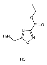 5-(氨基甲基)-1,2,4-恶二唑-3-羧酸乙酯盐酸盐结构式