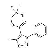 2,2,2-trifluoroethyl 5-methyl-3-phenyl-1,2-oxazole-4-carboxylate结构式