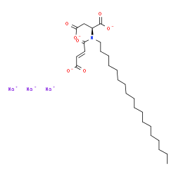 trisodium (2S)-2-[(3-carboxylatoacryloyl)(octadecyl)amino]butanedioate structure
