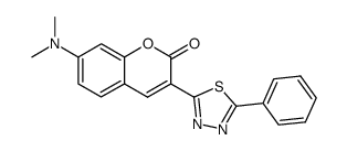 7-dimethylamino-3-(5-phenyl-[1,3,4]thiadiazol-2-yl)-chromen-2-one Structure